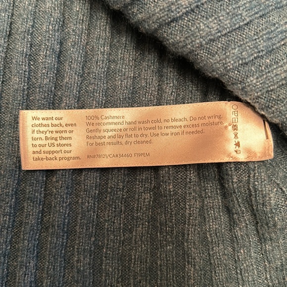 Teal Blue Eileen Fisher Cashmere Sweater Small Womens - Picture 5 of 6